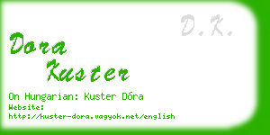 dora kuster business card